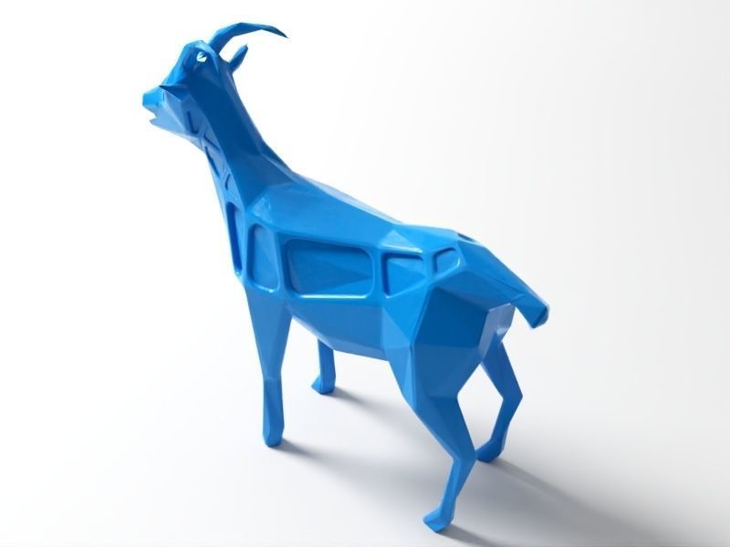 Polygon Goat 3D print model_2