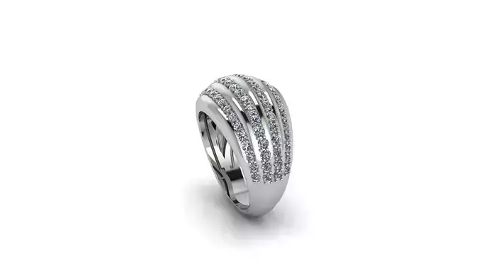 Custom ring with diamonds