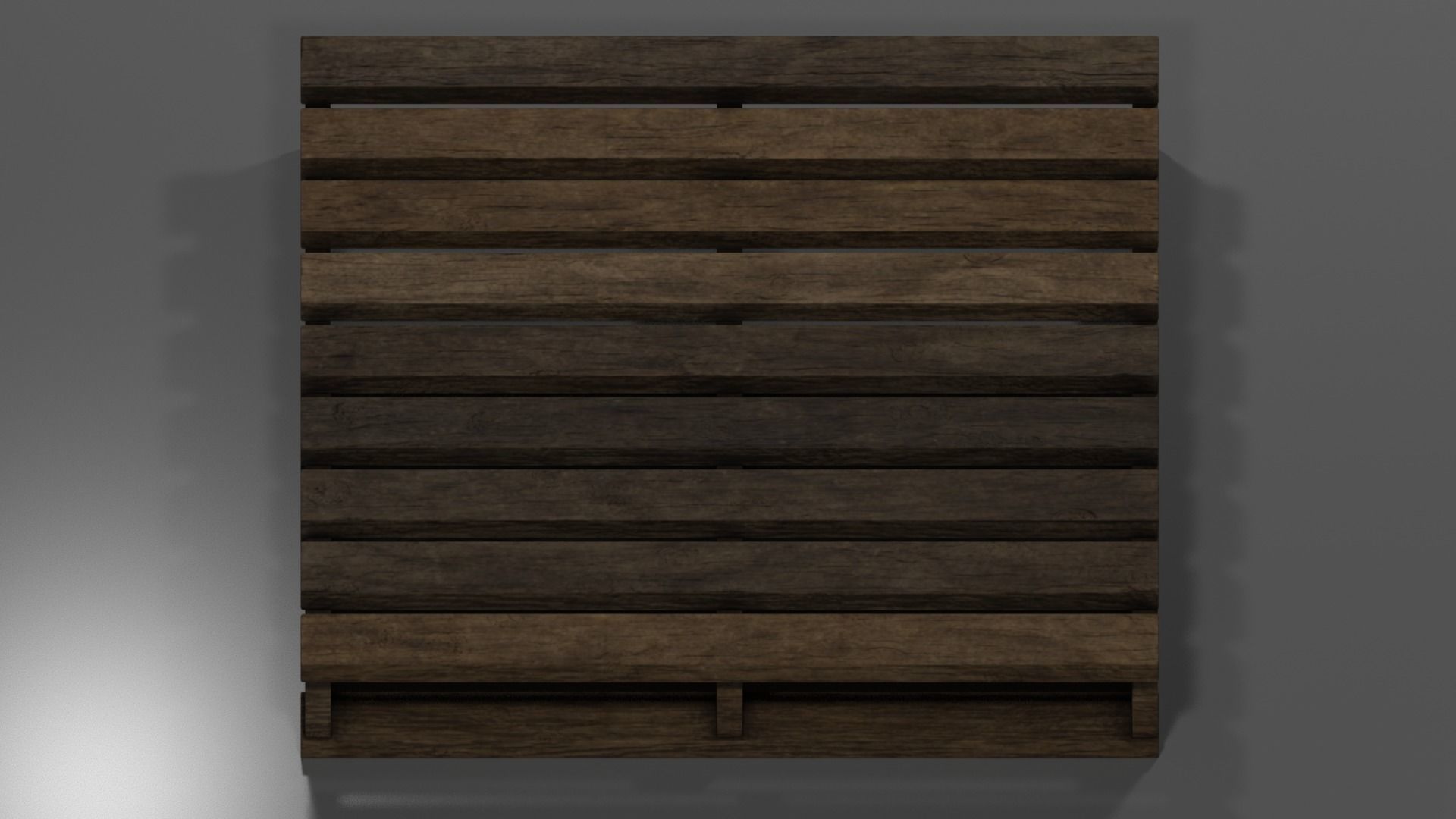 Standard Wood Pallet Low Poly Low-poly 3D model_2