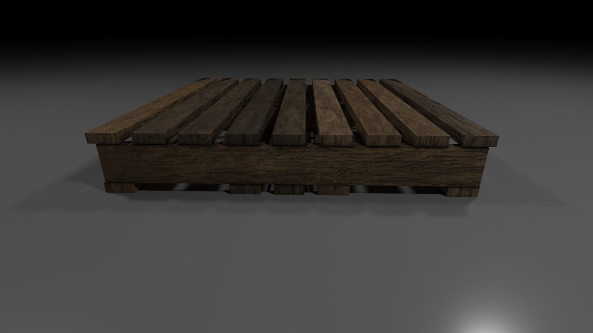 Standard Wood Pallet Low Poly Low-poly 3D model_3
