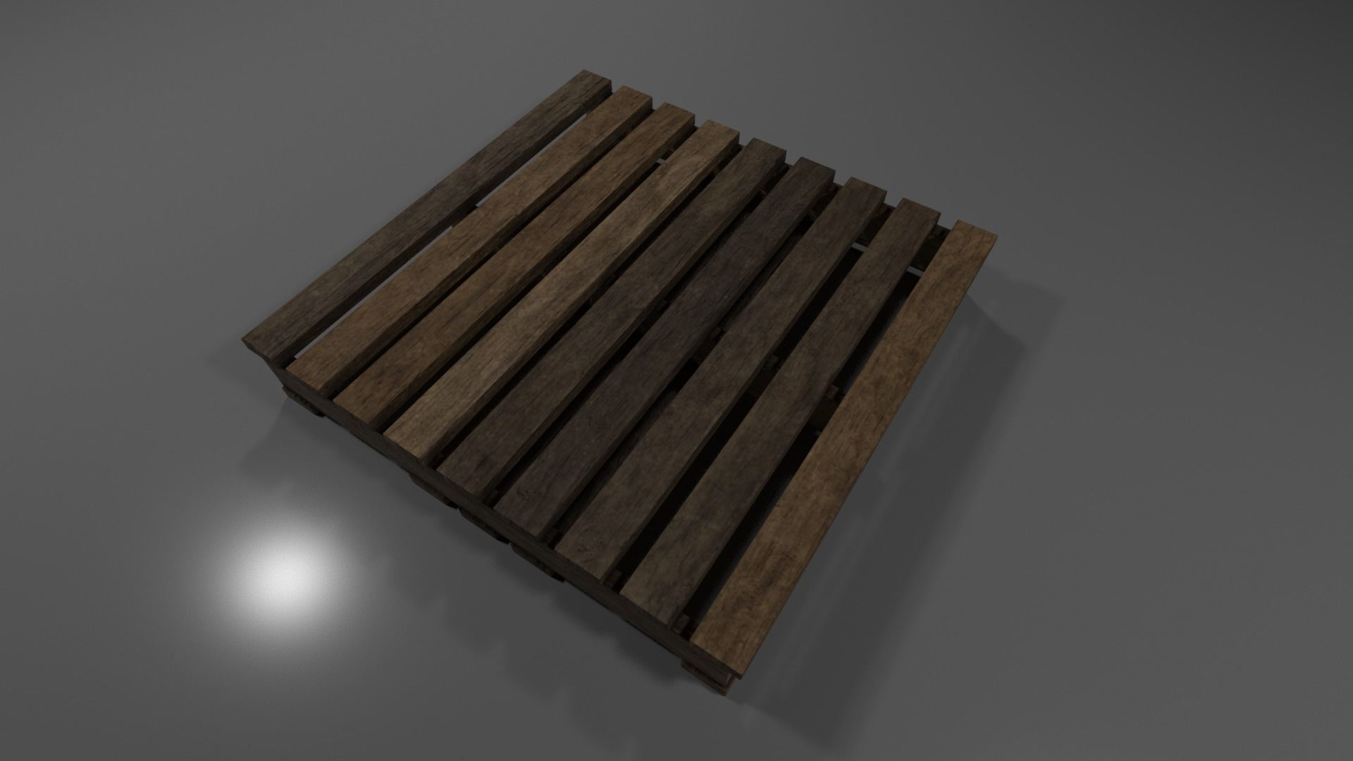 Standard Wood Pallet Low Poly Low-poly 3D model_4