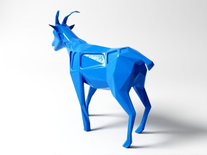 Polygon Goat  3D print model_2