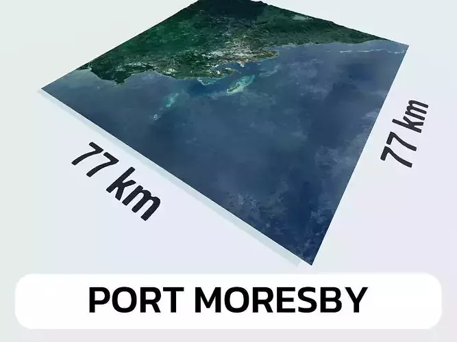 Port Moresby Papua New Guinea City Landscape 3D Model