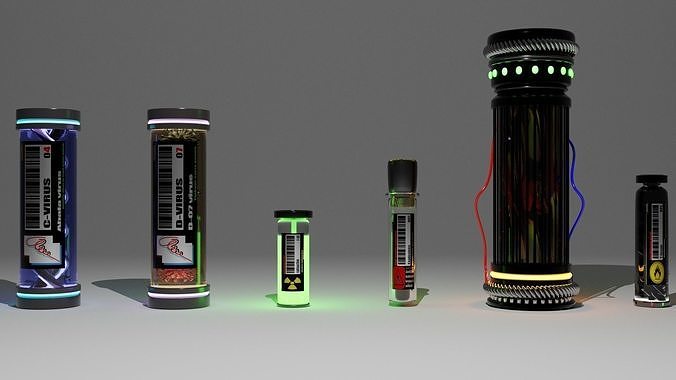 chemicals and viruses 3D model