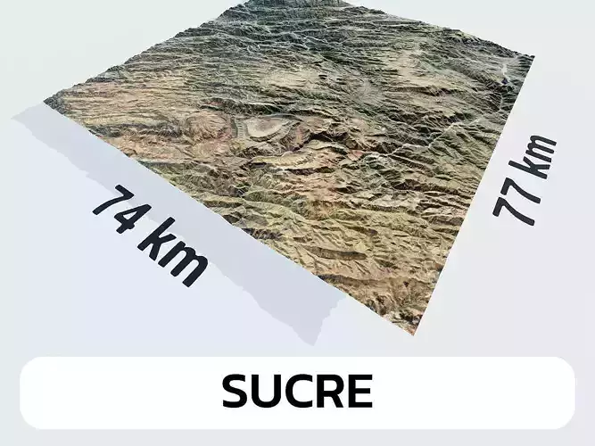 Sucre Bolivia City Landscape 3D Model 3D model