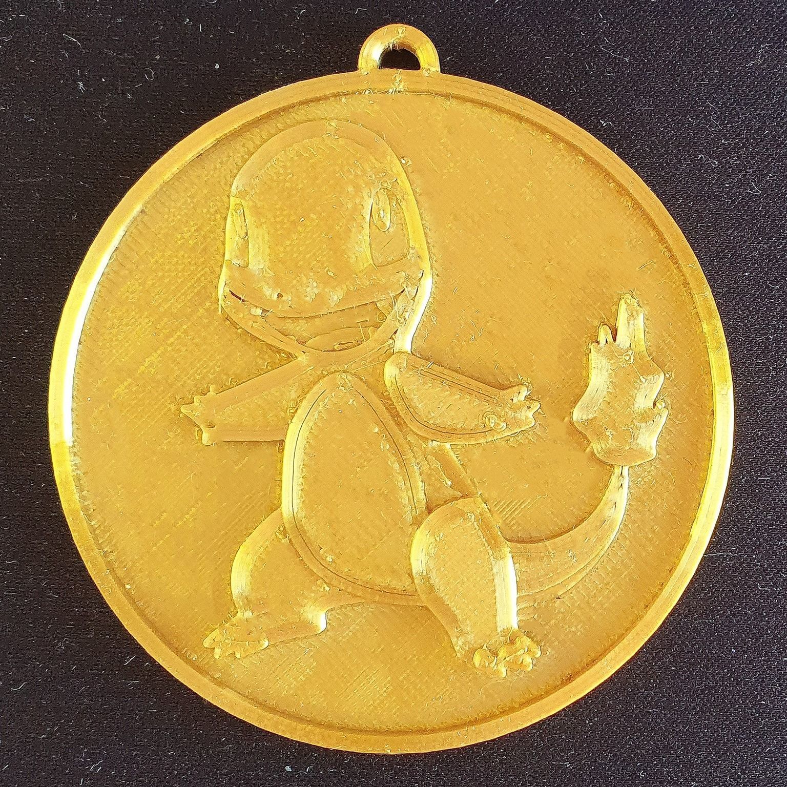 Pokemon Charmander Badge Coin Keychain Pendant 3D print model_1