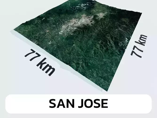 San Jose Costa Rica City Landscape 3D Model