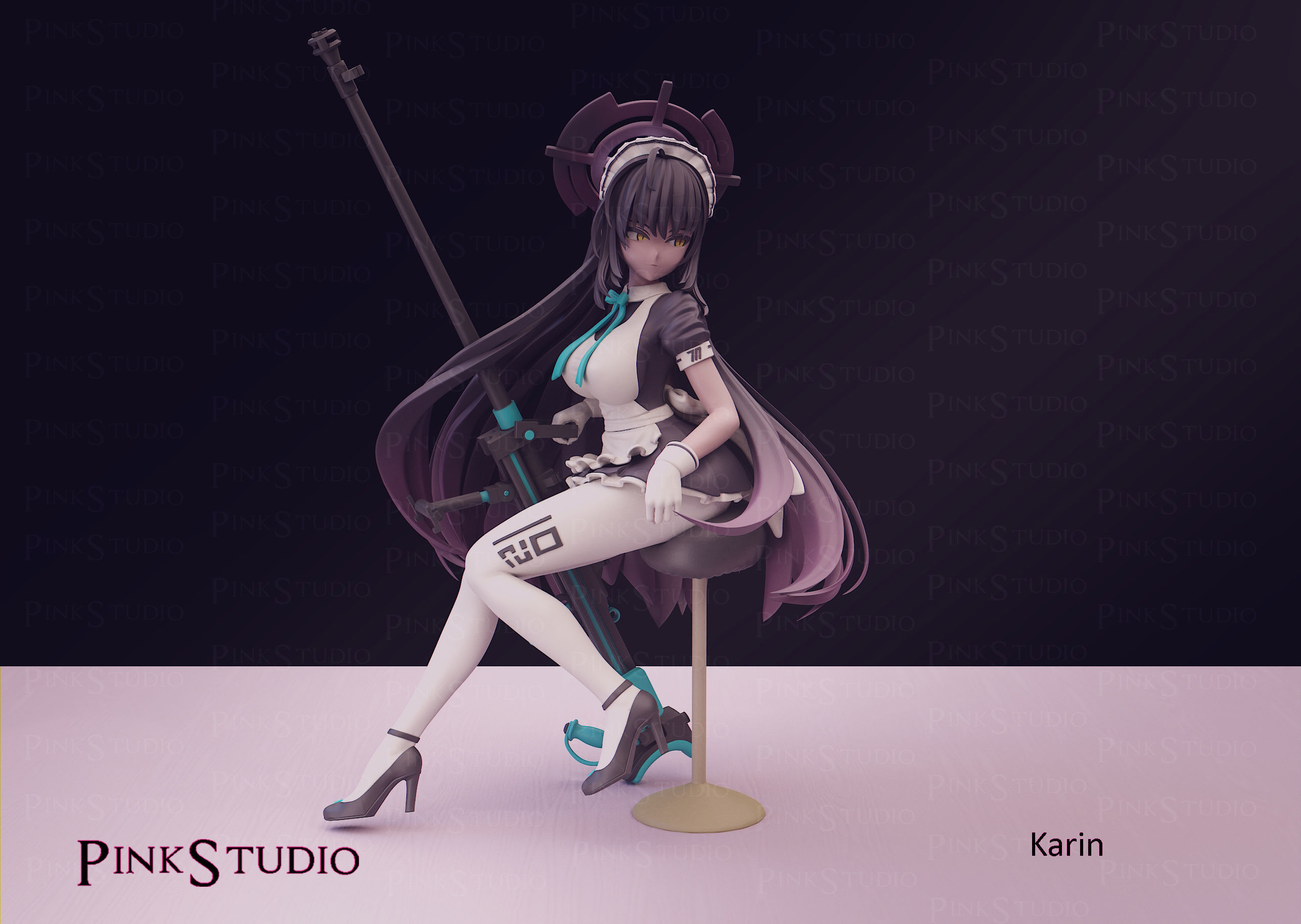 Blue archive - karin 3D print model_3