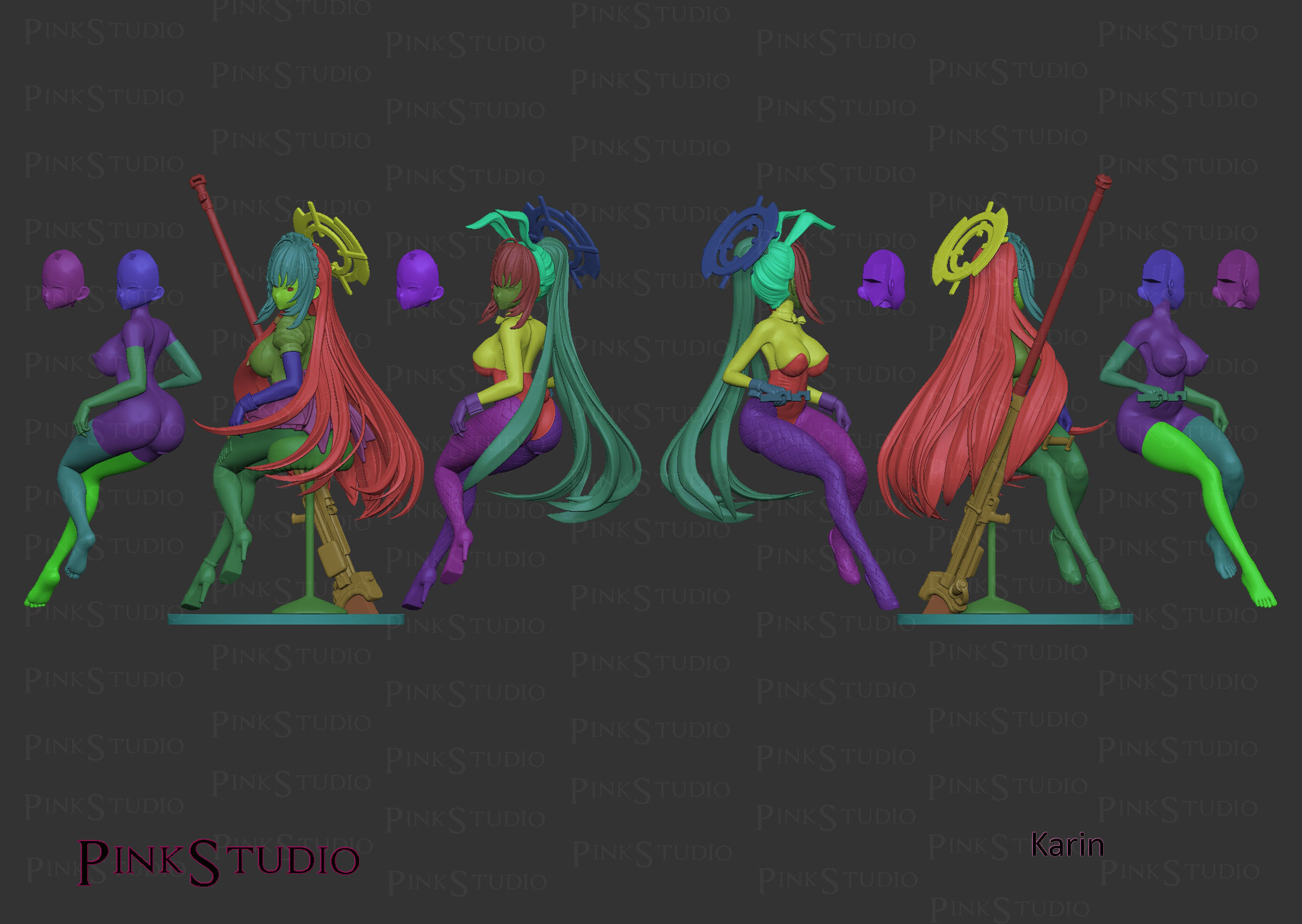 Blue archive - karin 3D print model_14