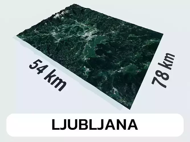 Ljubljana Slovenia City Landscape 3D Model