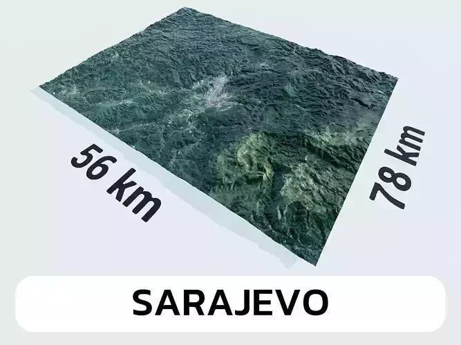 Sarajevo Bosnia And Herzegovina City Landscape 3D Model