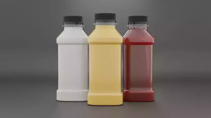Plastic Juice bottle 3D model Plastic Juice bottle 3D model