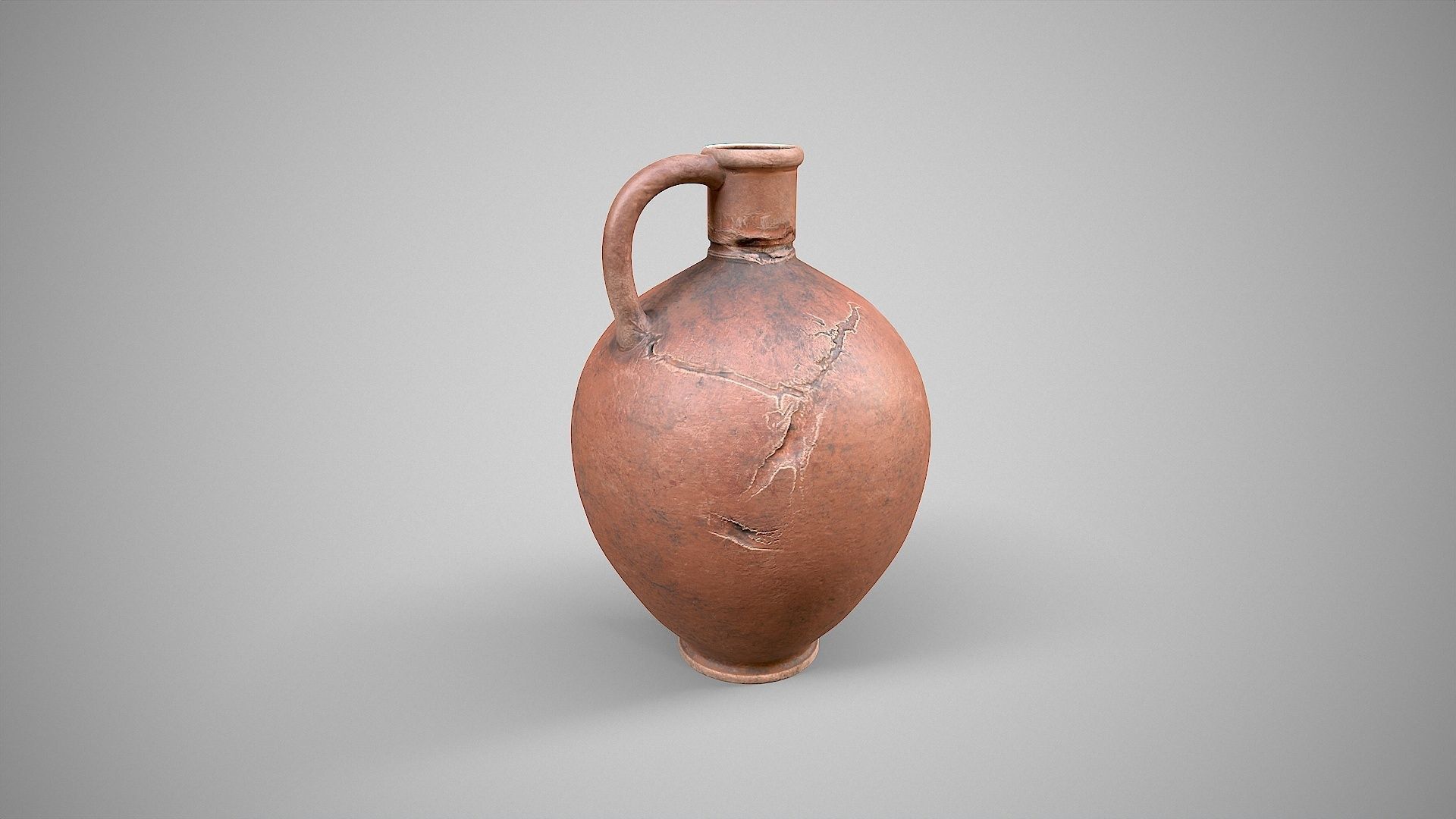 Clay Vessel-2 Low-poly 3D model_6