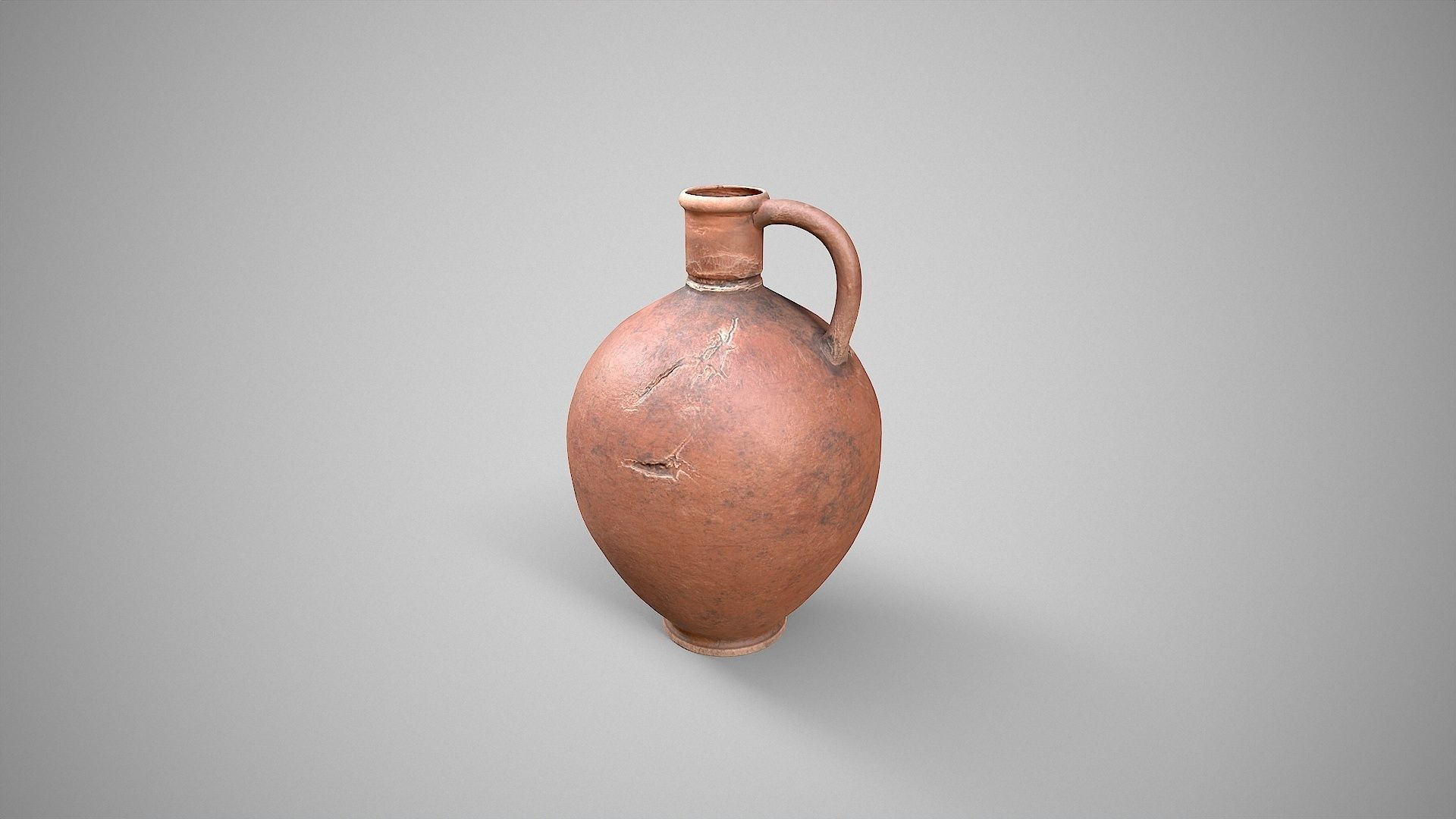 Clay Vessel-2 Low-poly 3D model_5