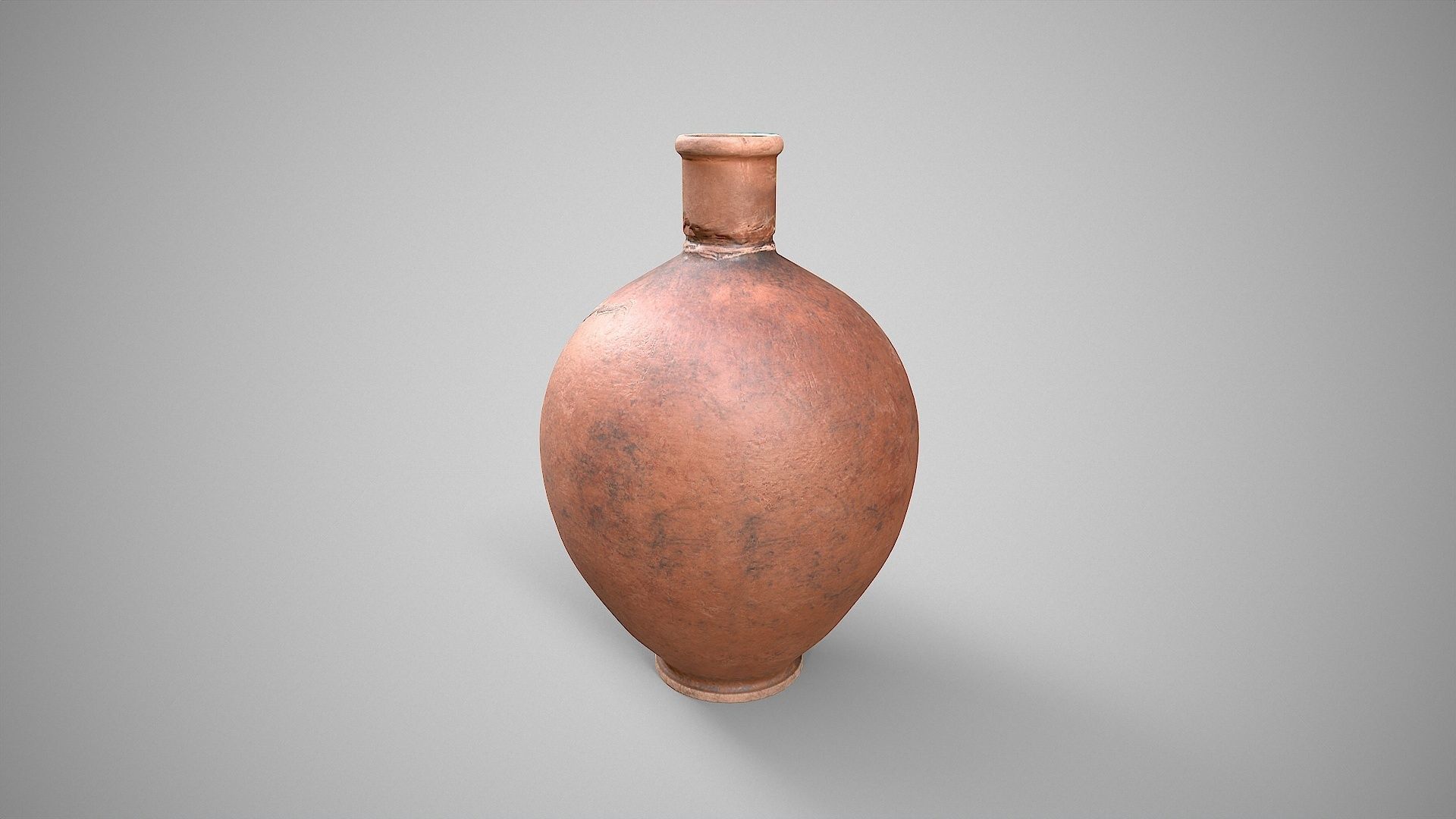 Clay Vessel-2 Low-poly 3D model_7