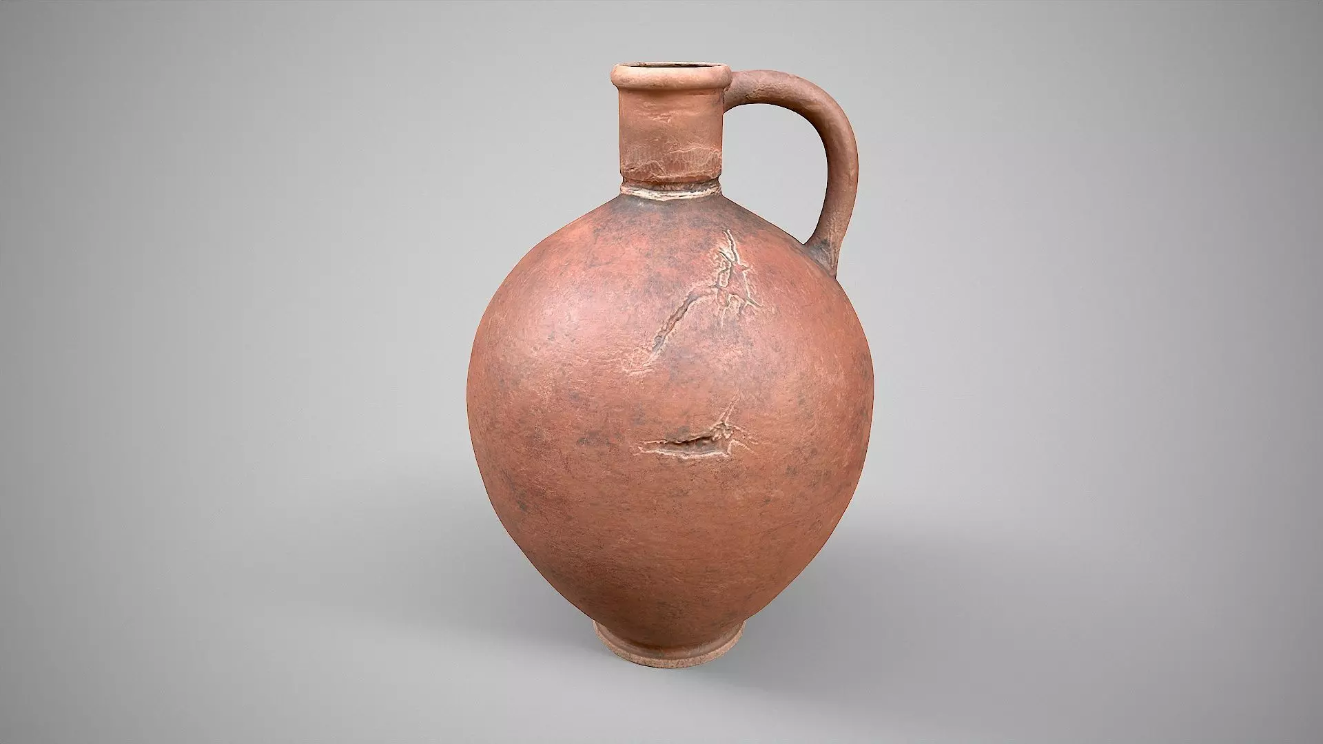 Clay Vessel-2 Low-poly 3D model_0
