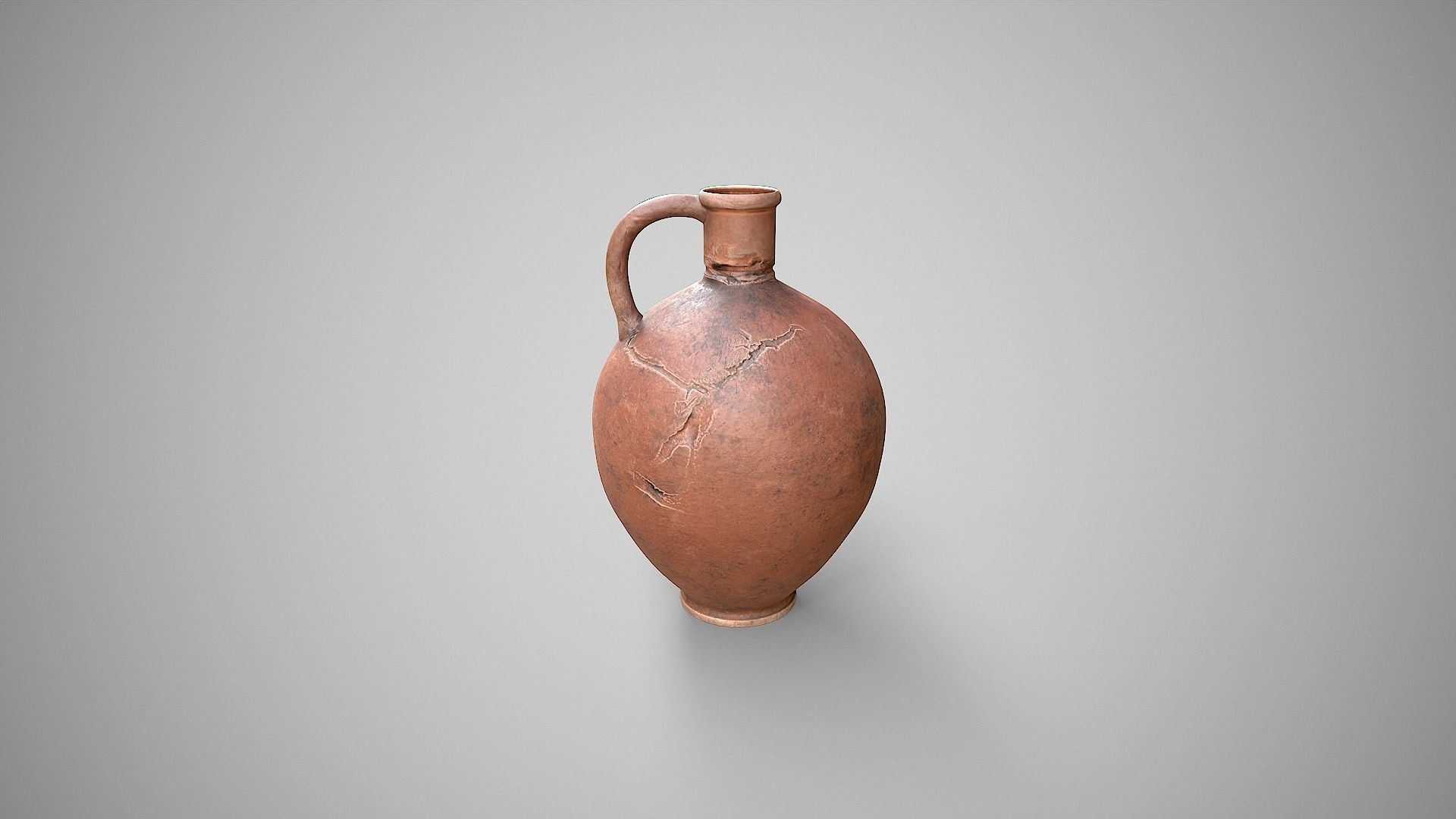 Clay Vessel-2 Low-poly 3D model_3