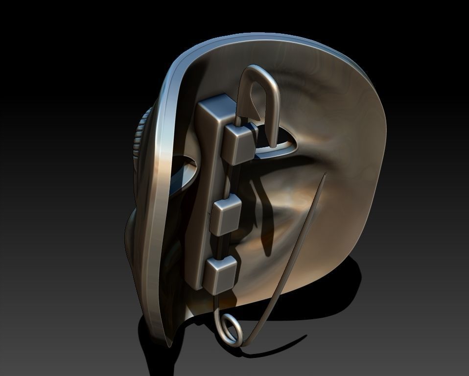 Guy-Fawkes-Lapel PIN 3D print model_10