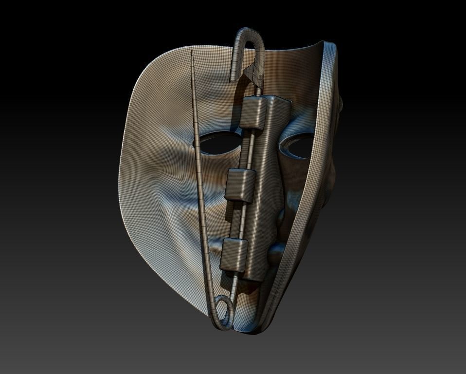 Guy-Fawkes-Lapel PIN 3D print model_9