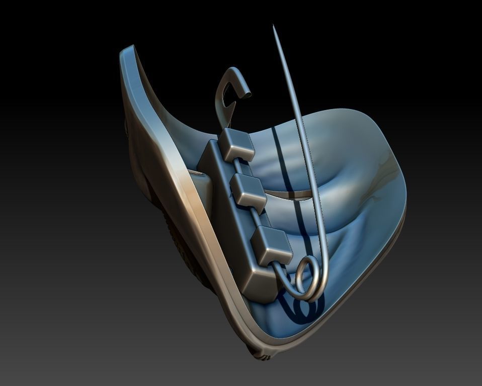 Guy-Fawkes-Lapel PIN 3D print model_3