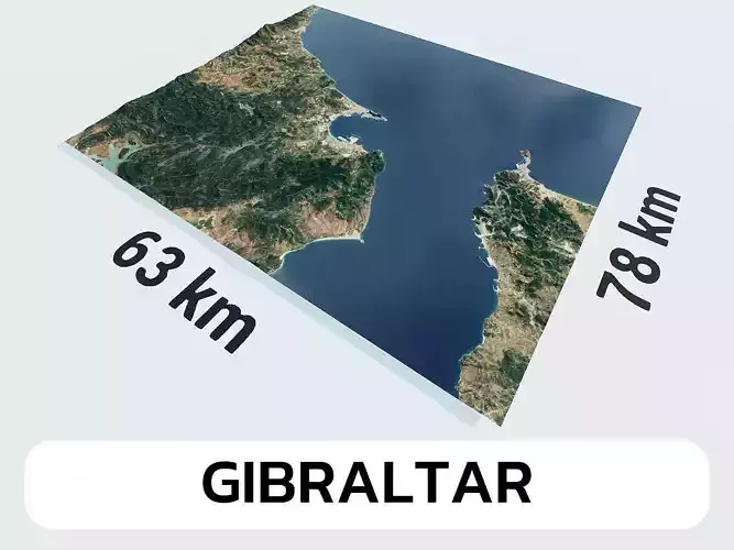 Gibraltar Gibraltar City Landscape 3D Model 3D model