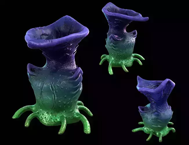 Alien Egg 4 Low-poly 3D model
