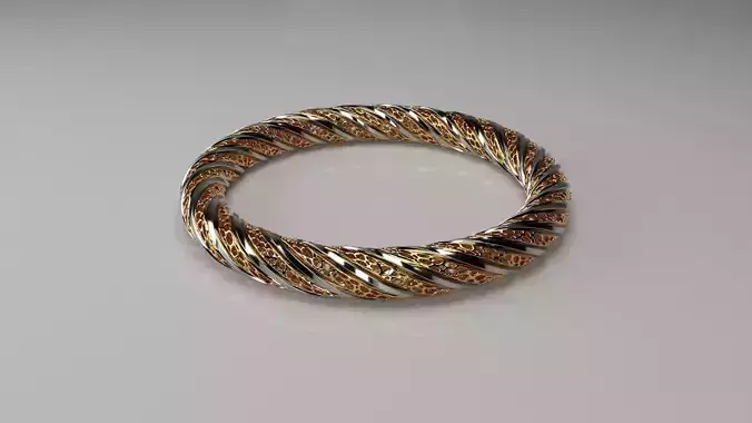 Exquisite gold ring mix with silver lining