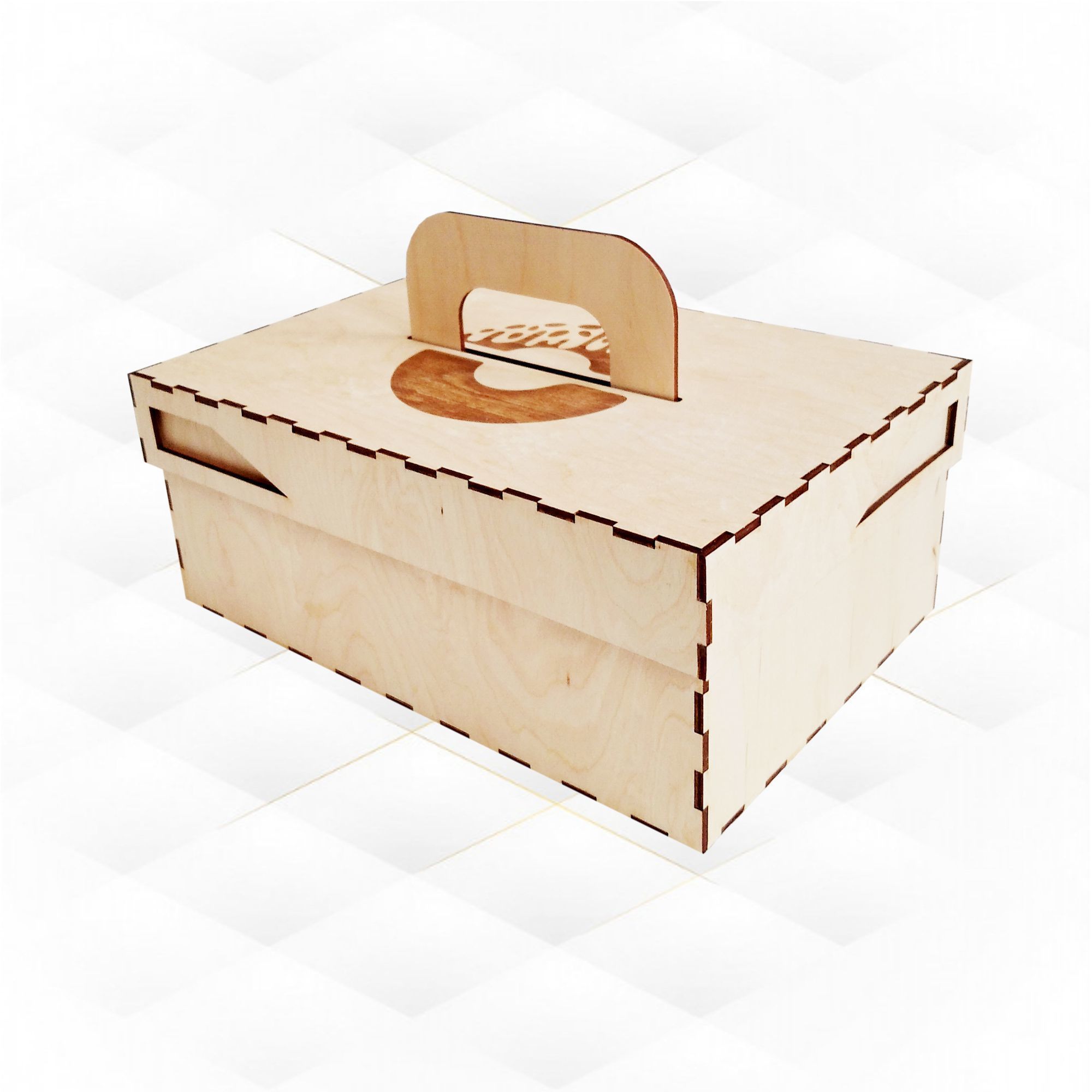 Gift box donuts and cookies svg dxf design for laser cutting 3D print model_3