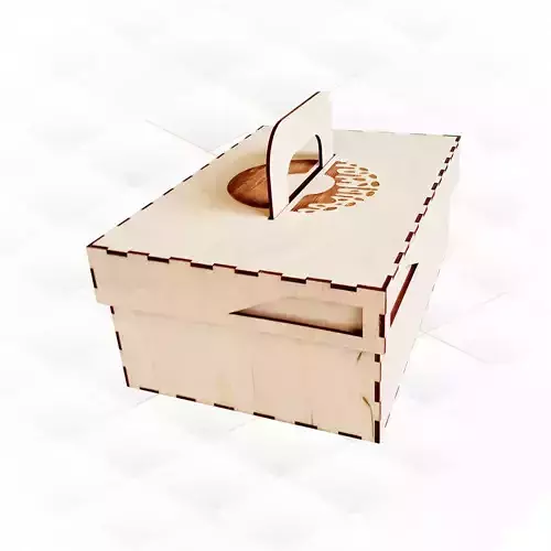 Gift box donuts and cookies svg dxf design for laser cutting 3D print model