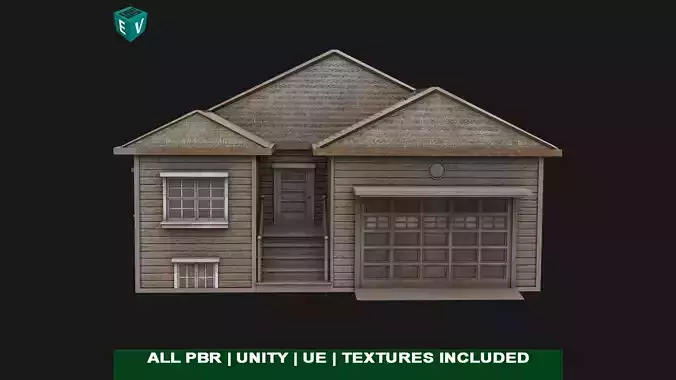 Old Dusty House 02 All PBR Unity UE Textures 3D model