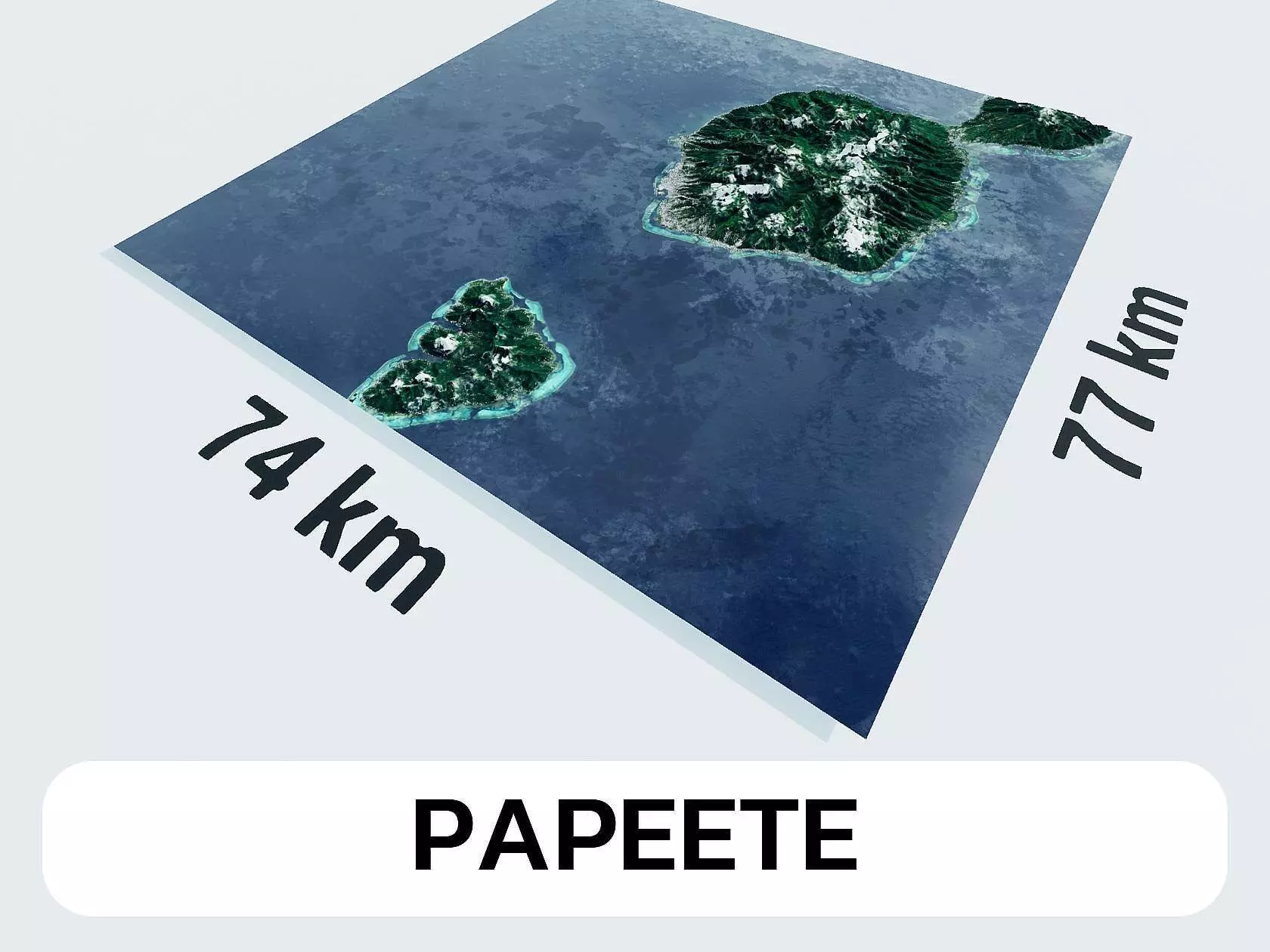 Papeete French Polynesia City Landscape 3D Model 3D model