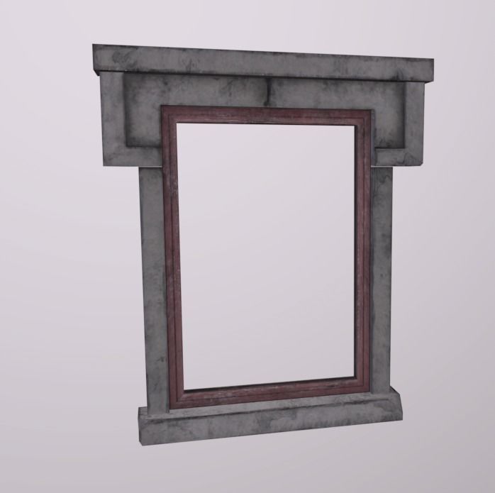 Shikumen Windows Low-poly 3D model_3