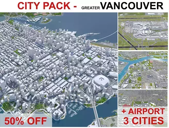 Greater Vancouver Cities 3D Model Collection