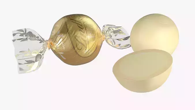 Lindt LINDOR White Chocolate 3D model 2