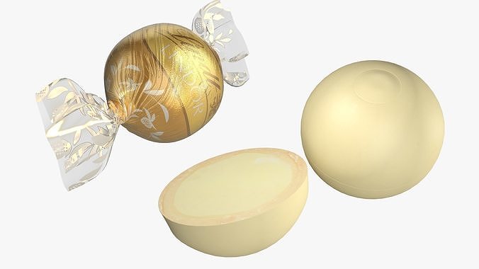 Lindt LINDOR White Chocolate 3D model 3