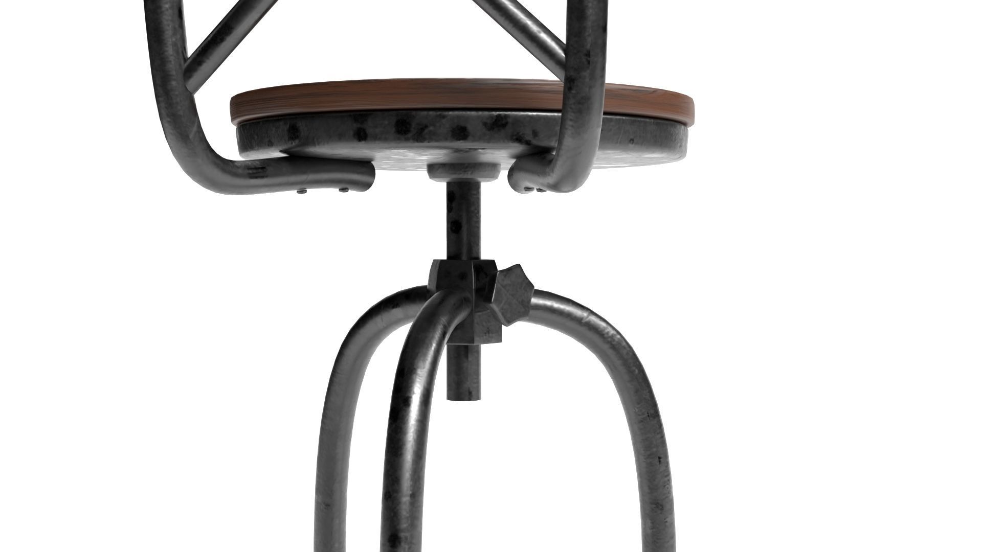 Bar Stool Free 3D model_1