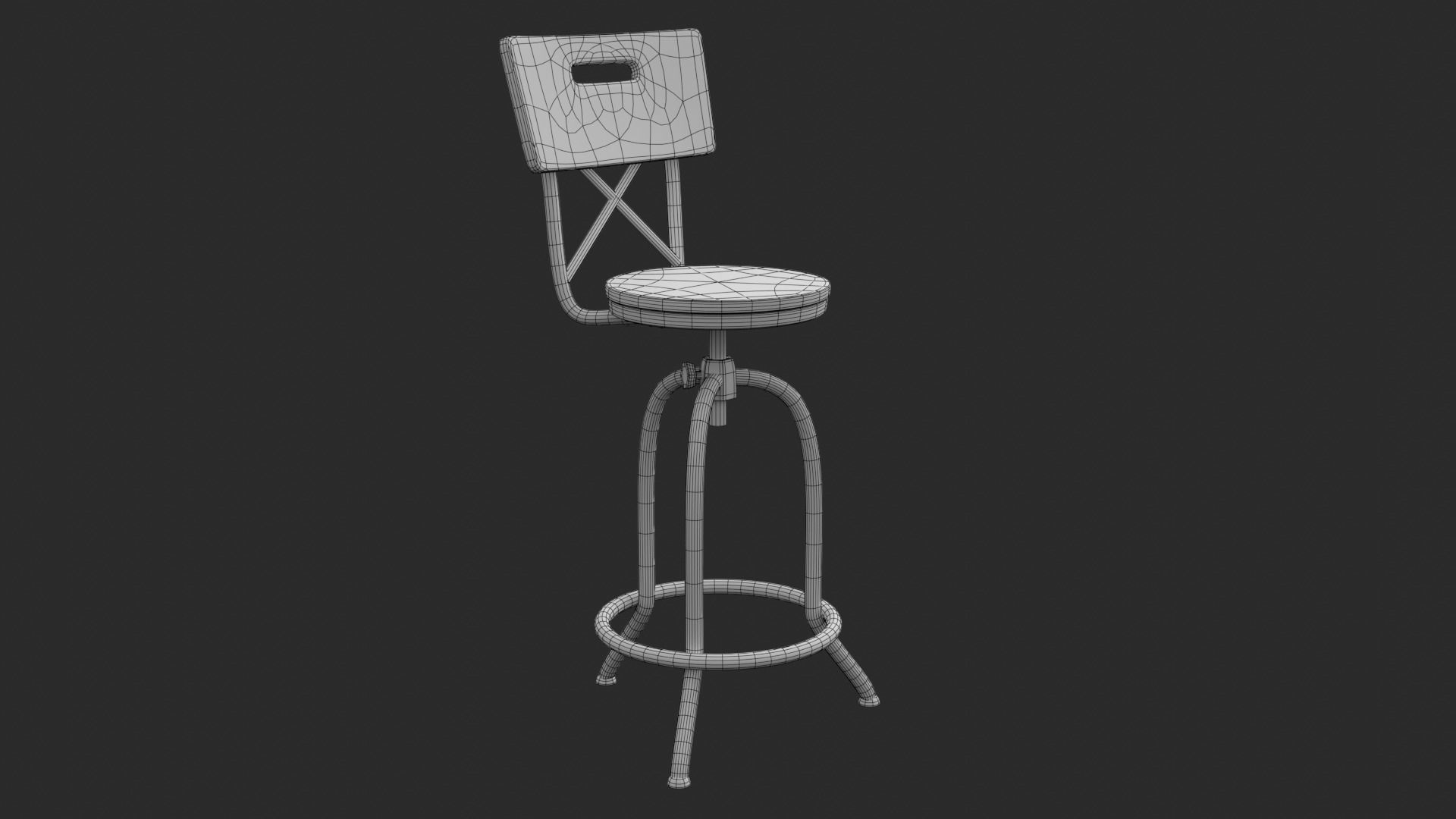 Bar Stool Free 3D model_4
