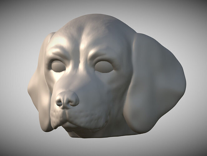 Puppy of Pointer dog head for 3D printing 3D print model