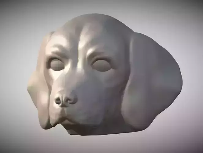 Puppy of Pointer dog head for 3D printing 3D print model