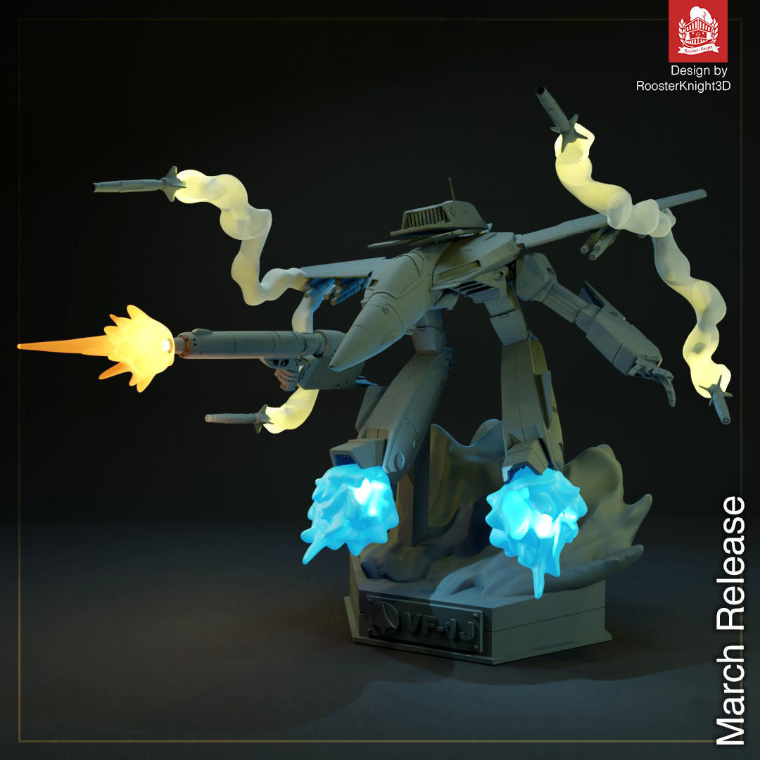 Macross Robotech VF-1J Valkyrie Gerwalk 3D model 3D printable | CGTrader