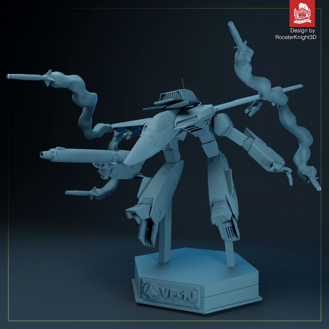 Macross Robotech VF-1J Valkyrie Gerwalk 3D model 3D printable | CGTrader
