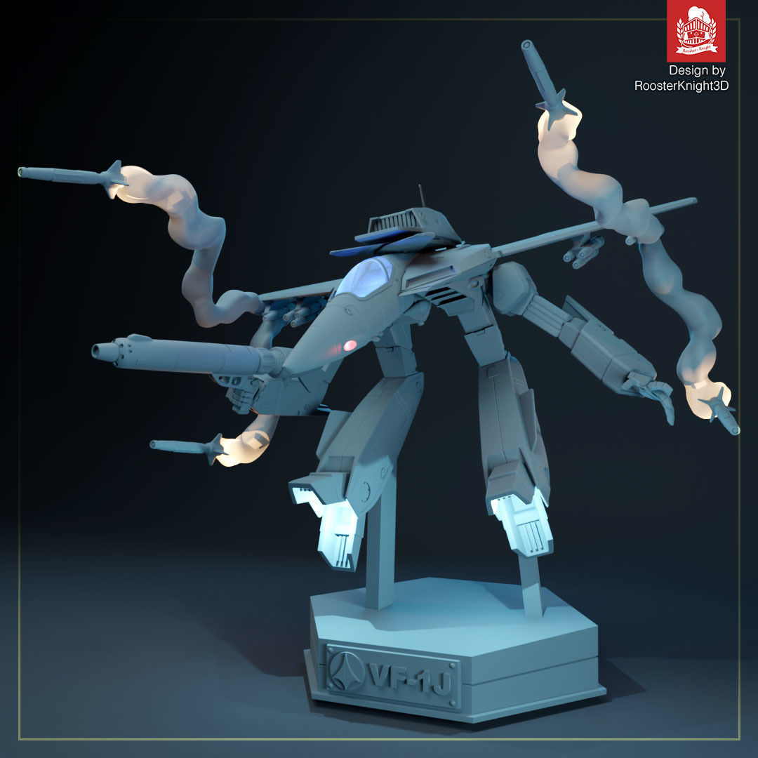 Macross Robotech VF-1J Valkyrie Gerwalk 3D model 3D printable | CGTrader