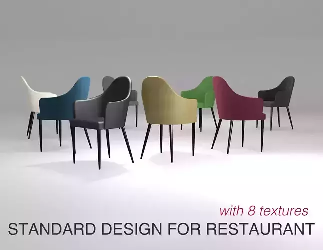 Standard Chair 3D Model For Restaurant No1