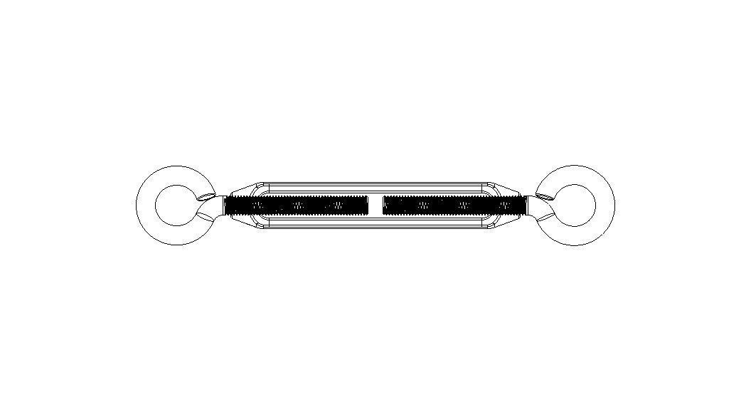 Cast Eye and Eye Turnbuckle THD10 3D model_7