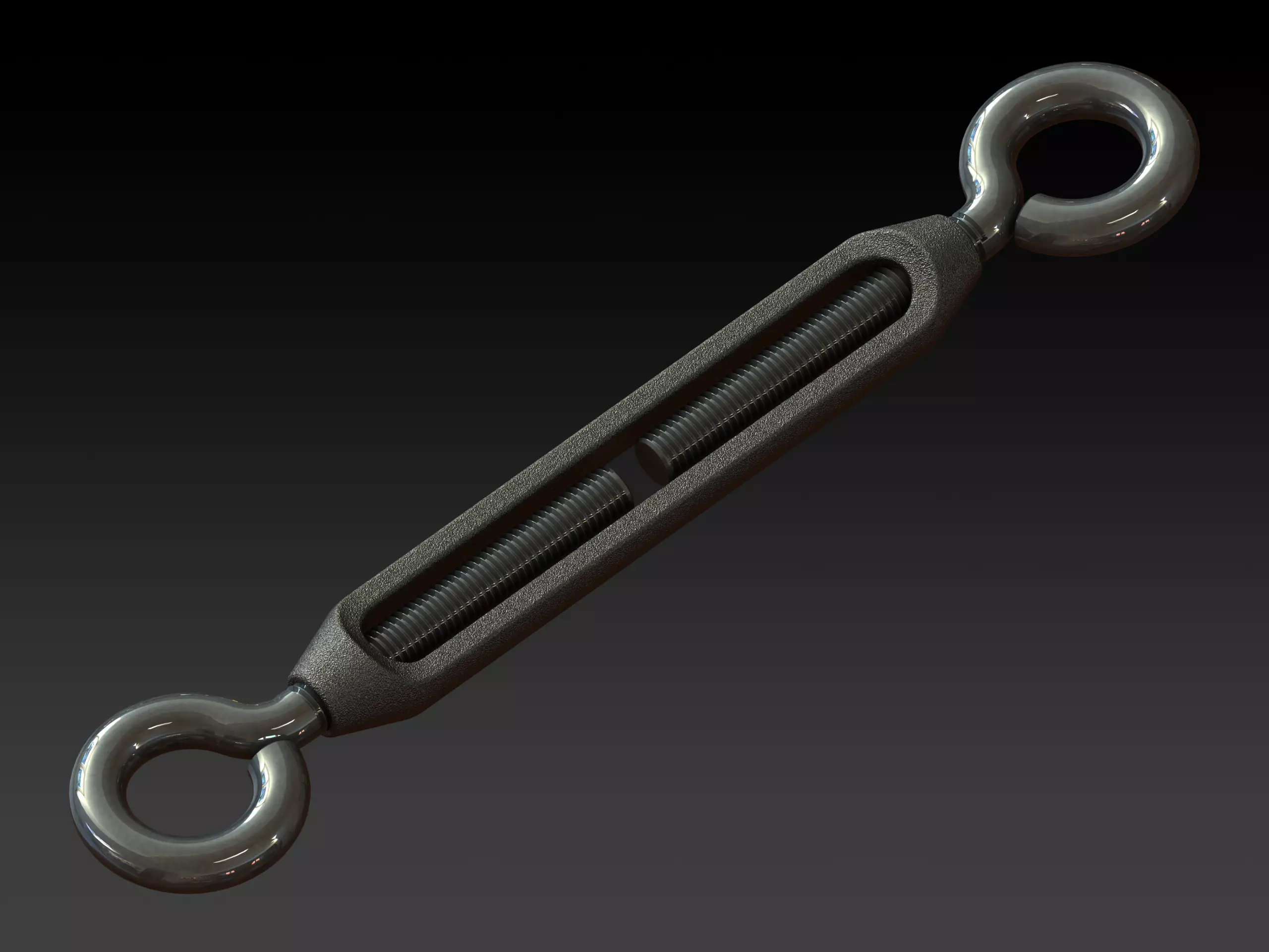 Cast Eye and Eye Turnbuckle THD10 3D model_0