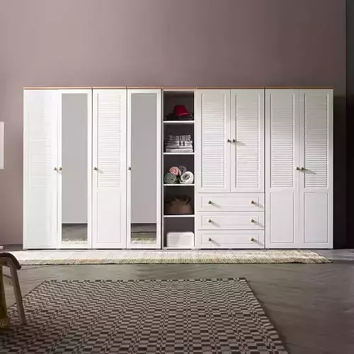 Gallery 80cm full-length mirror wardrobe