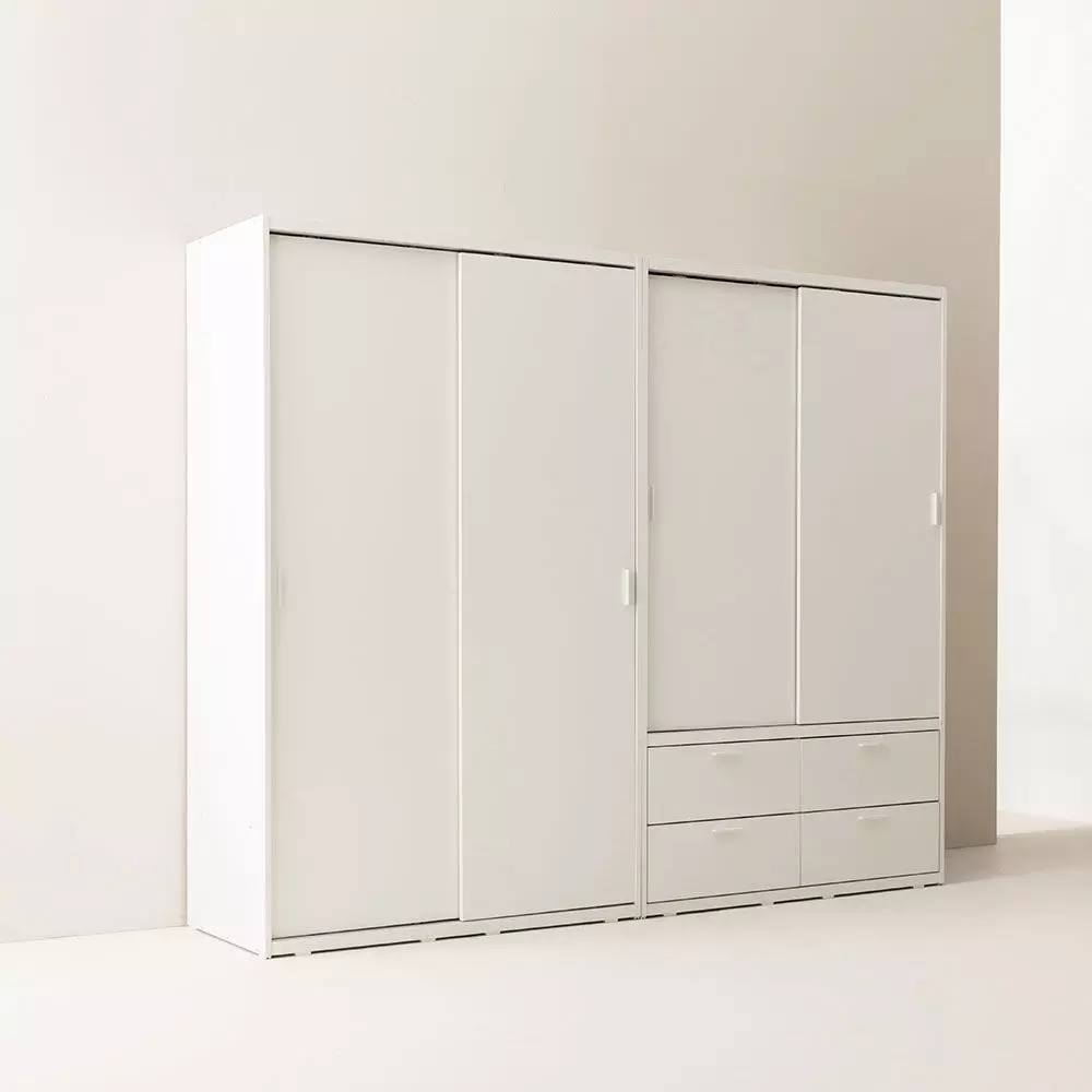 Spacer sliding wardrobe 1200 hanger shelf drawer 3D model_0