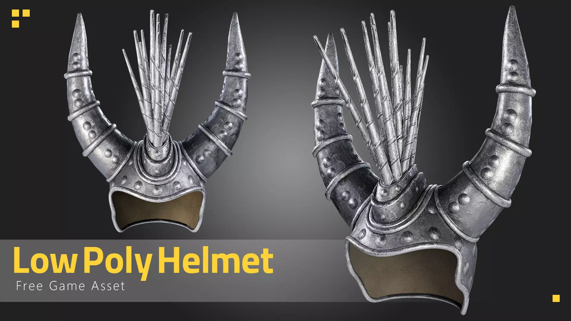 Low poly helmet Game asset Free low-poly 3D model
