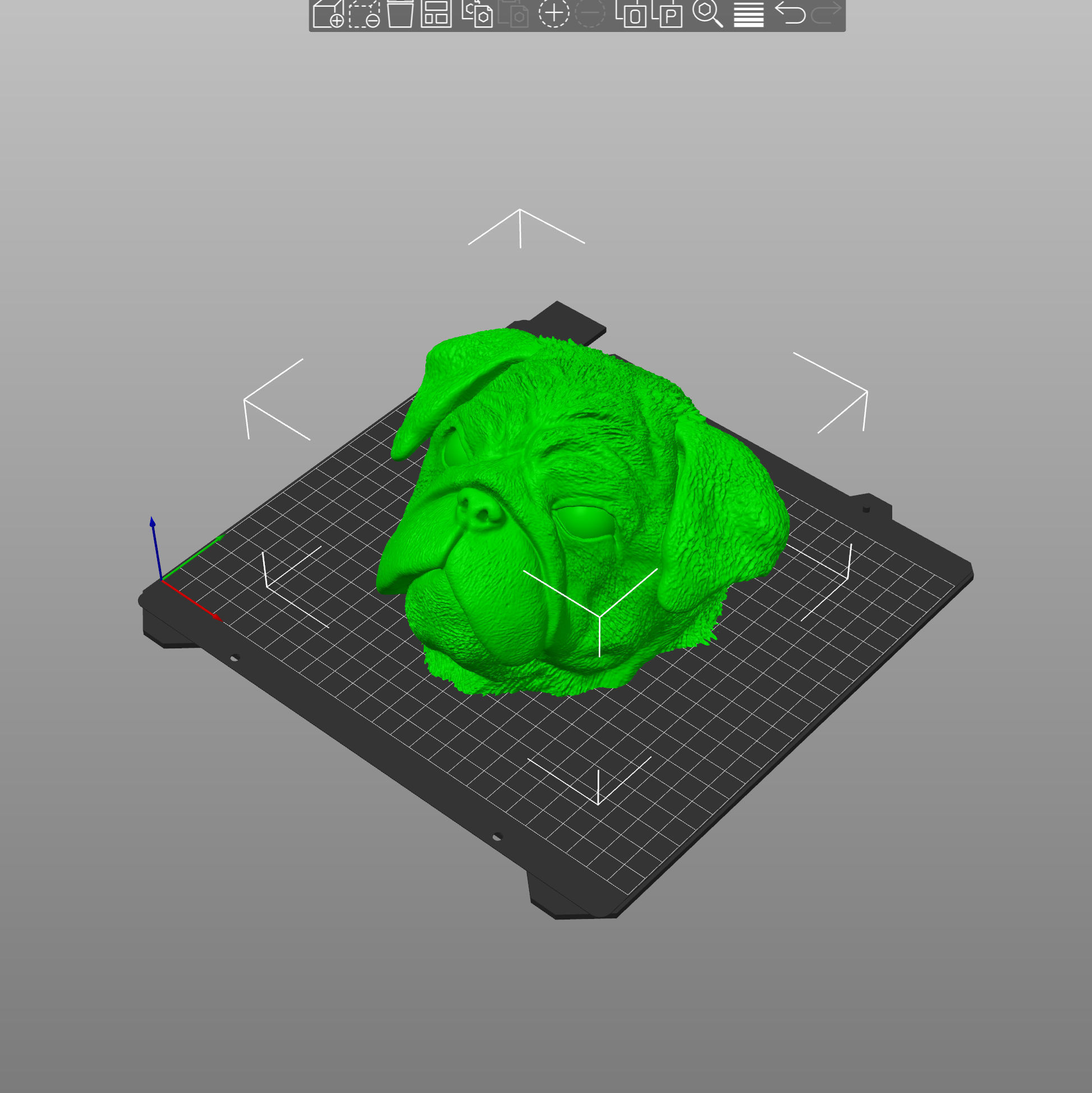 Dog Pug -Dozer Bust 3D print model_11