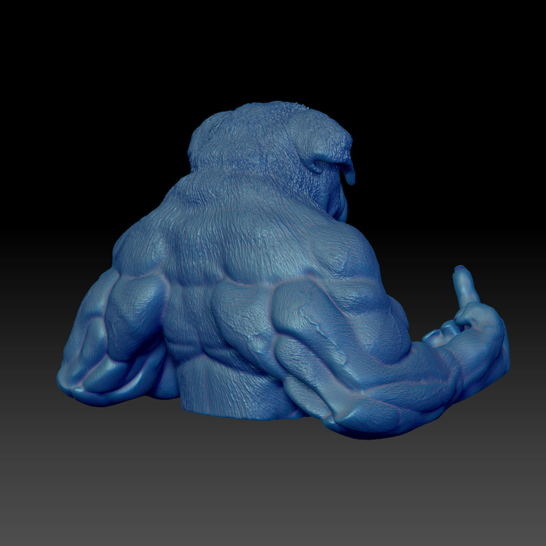 Dog Pug -Dozer Bust 3D print model_8